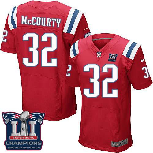 Nike Patriots #32 Devin McCourty Red Alternate Super Bowl LI Champions Men's Stitched NFL Elite Jersey