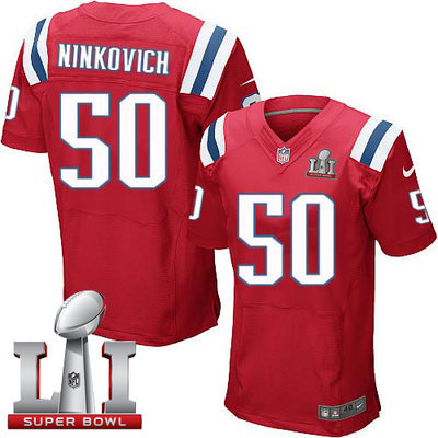 Nike Patriots #50 Rob Ninkovich Red Alternate Super Bowl LI 51 Men's Stitched NFL Elite Jersey