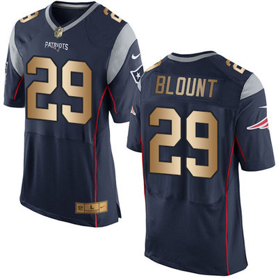 Nike Patriots #29 LeGarrette Blount Navy Blue Team Color Men's Stitched NFL New Elite Gold Jersey Nike Patriots #29 LeGarrette Blount Navy Blue Team Color Men's Stitched NFL New Elite Gold Jersey