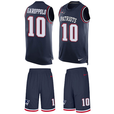 Nike Patriots #10 Jimmy Garoppolo Navy Blue Team Color Men's Stitched NFL Limited Tank Top Suit Jersey Nike Patriots #10 Jimmy Garoppolo Navy Blue Team Color Men's Stitched NFL Limited Tank Top Suit Jersey