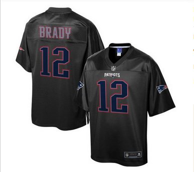 Nike New England Patriots #12 Tom Brady Black Men's NFL Pro Line Black Reverse Fashion Game Jersey