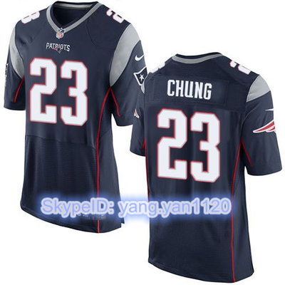 Nike Patriots #23 Patrick Chung Navy Blue Team Color Men's Stitched NFL New Elite Jersey