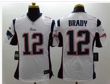 New New England Patriots #12 Tom Brady White Men's Stitched NFL Limited Jersey