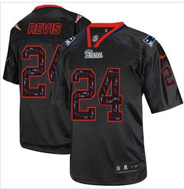 Nike New England Patriots #24 Darrelle Revis New Lights Out Black NFL Elite Jersey Nike New England Patriots #24 Darrelle Revis New Lights Out Black NFL Elite Jersey