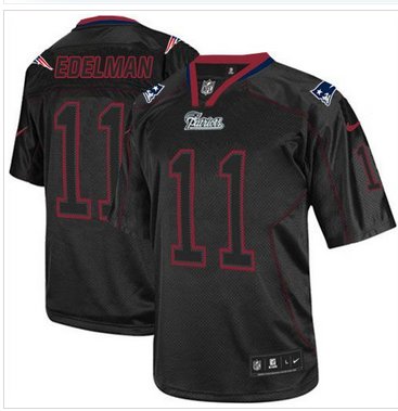 Nike New England Patriots #11 Julian Edelman Lights Out Black NFL Elite Jersey
