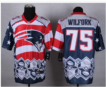 New New England Patriots #75 Vince Wilfork Navy Blue NFL Elite Noble Fashion Jersey