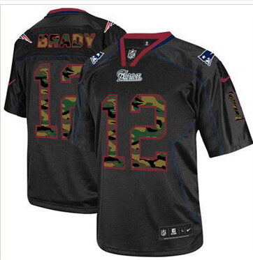 NEW New England Patriots #12 Tom Brady Black NFL Elite Camo Fashion Jersey NEW New England Patriots #12 Tom Brady Black NFL Elite Camo Fashion Jersey