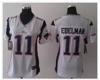 Women's NEW Patriots #11 Julian Edelman White NFL Elite Jersey
