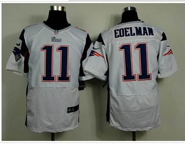 NEW New England Patriots #11 Julian Edelman White NFL Elite Jersey
