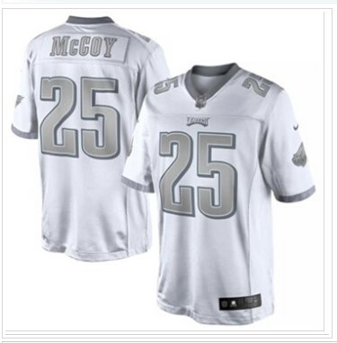 NEW Philadelphia Eagles #25 LeSean McCoy White Platinum Jersey