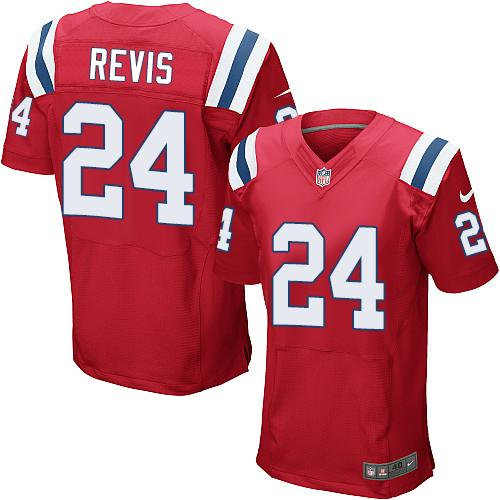 New England Patriots #24 Darrelle Revis Red Alternate NFL Elite Jersey
