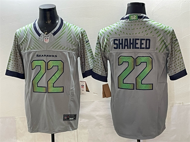 Men's Seattle Seahawks #22 Rashid Shaheed Grey 2025 F.U.S.E. “Rivalries” Vapor Untouchable Limited Stitched Football Jersey Men's Seattle Seahawks #22 Rashid Shaheed Grey 2025 F.U.S.E. “Rivalries” Vapor Untouchable Limited Stitched Football Jersey