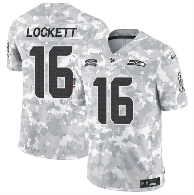 Men's Seattle Seahawks #16 Tyler Lockett 2024 F.U.S.E Arctic Camo Salute To Service Limited Stitched Football Jersey Men's Seattle Seahawks #16 Tyler Lockett 2024 F.U.S.E Arctic Camo Salute To Service Limited Stitched Football Jersey