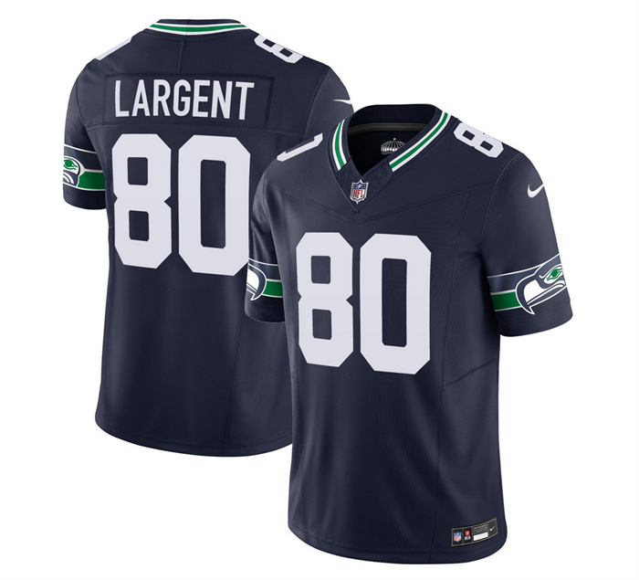 Men's Seattle Seahawks #80 Steve Largent 2023 F.U.S.E. Navy Limited Stitched Football Jersey Men's Seattle Seahawks #80 Steve Largent 2023 F.U.S.E. Navy Limited Stitched Football Jersey