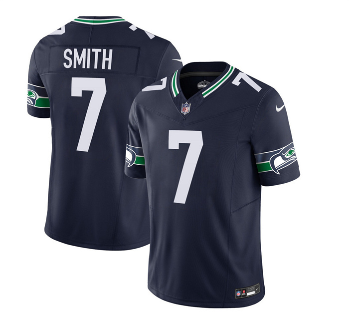 Men's Seattle Seahawks #7 Geno Smith 2023 F.U.S.E. Navy Limited Stitched Football Jersey Men's Seattle Seahawks #7 Geno Smith 2023 F.U.S.E. Navy Limited Stitched Football Jersey