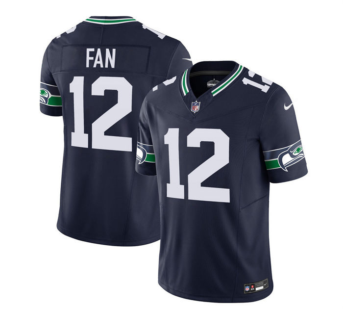Men's Seattle Seahawks #12 Fan 2023 F.U.S.E. Navy Limited Stitched Football Jersey Men's Seattle Seahawks #12 Fan 2023 F.U.S.E. Navy Limited Stitched Football Jersey