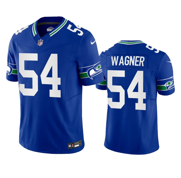 Men's Seattle Seahawks #54 Bobby Wagner Royal 2023 F.U.S.E. Vapor Limited Throwback Stitched Jersey Men's Seattle Seahawks #54 Bobby Wagner Royal 2023 F.U.S.E. Vapor Limited Throwback Stitched Jersey