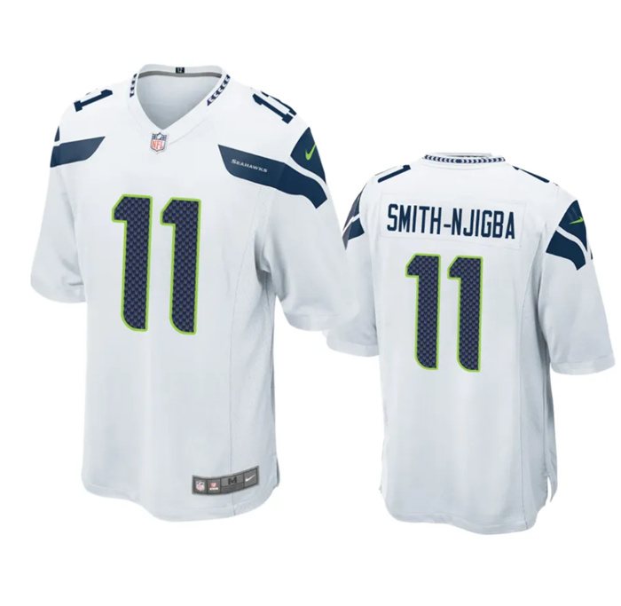 Men's Seattle Seahawks #11 Jaxon Smith-Njigba White Stitched Game Jersey Men's Seattle Seahawks #11 Jaxon Smith-Njigba White Stitched Game Jersey