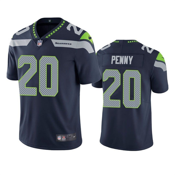 Men's Seattle Seahawks #20 Rashaad Penny Navy Vapor Untouchable Limited Stitched Jersey Men's Seattle Seahawks #20 Rashaad Penny Navy Vapor Untouchable Limited Stitched Jersey