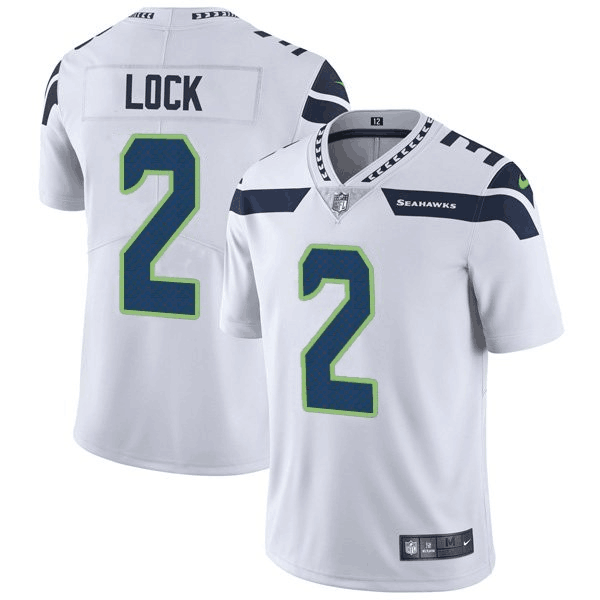 Men's Seattle Seahawks #2 Drew Lock White Vapor Untouchable Limited Stitched Jersey Men's Seattle Seahawks #2 Drew Lock White Vapor Untouchable Limited Stitched Jersey