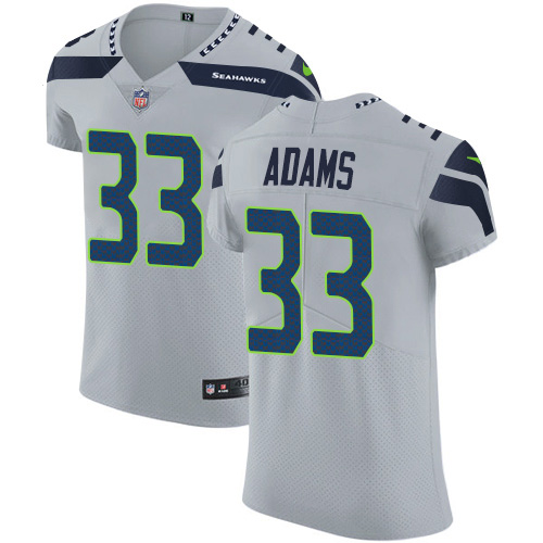 Nike Seahawks #33 Jamal Adams Grey Alternate Men's Stitched NFL New Elite Jersey Nike Seahawks #33 Jamal Adams Grey Alternate Men's Stitched NFL New Elite Jersey