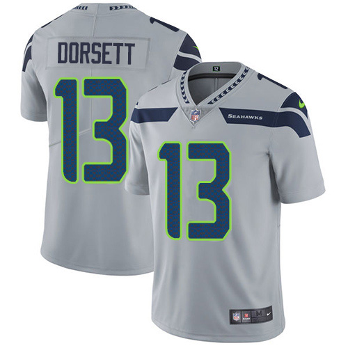 Nike Seahawks #13 Phillip Dorsett Grey Alternate Men's Stitched NFL Vapor Untouchable Limited Jersey Nike Seahawks #13 Phillip Dorsett Grey Alternate Men's Stitched NFL Vapor Untouchable Limited Jersey