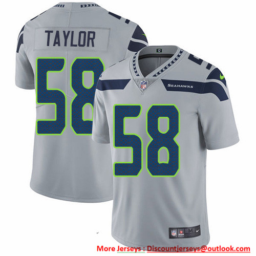 Nike Seahawks #58 Darrell Taylor Grey Alternate Men's Stitched NFL Vapor Untouchable Limited Jersey Nike Seahawks #58 Darrell Taylor Grey Alternate Men's Stitched NFL Vapor Untouchable Limited Jersey