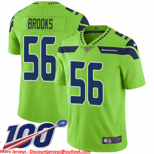 Nike Seahawks #56 Jordyn Brooks Green Men's Stitched NFL Limited Rush 100th Season Jersey Nike Seahawks #56 Jordyn Brooks Green Men's Stitched NFL Limited Rush 100th Season Jersey