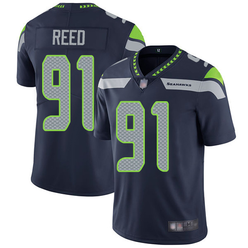 Seahawks #91 Jarran Reed Steel Blue Team Color Men's Stitched Football Vapor Untouchable Limited Jersey Seahawks #91 Jarran Reed Steel Blue Team Color Men's Stitched Football Vapor Untouchable Limited Jersey