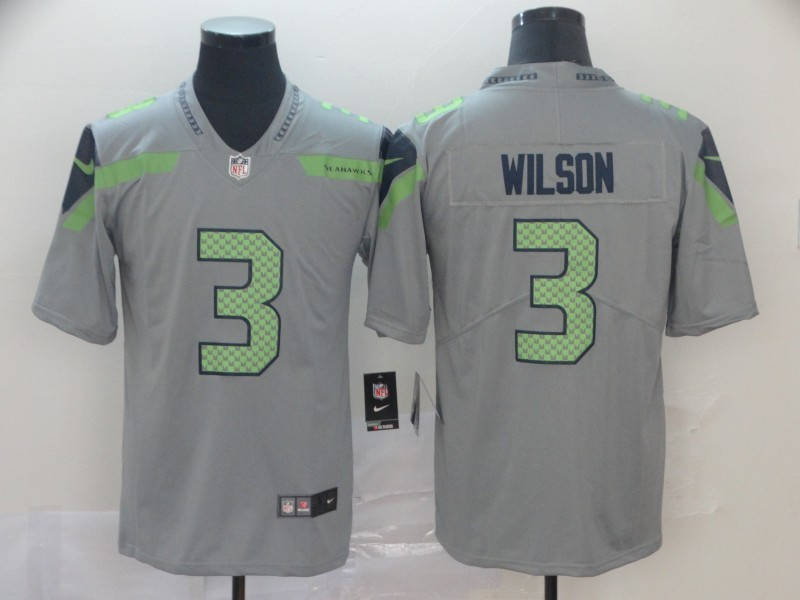 Nike Seahawks 3 Russell Wilson Gray Inverted Legend Limited Jersey Nike Seahawks 3 Russell Wilson Gray Inverted Legend Limited Jersey