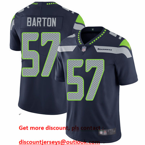 Seahawks #57 Cody Barton Steel Blue Team Color Men's Stitched Football Vapor Untouchable Limited Jersey