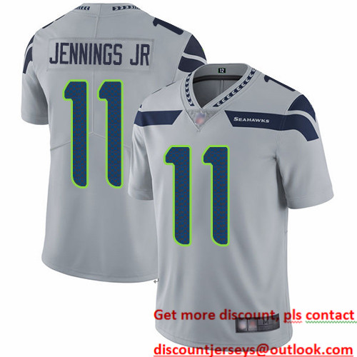 Seahawks #11 Gary Jennings Jr. Grey Alternate Men's Stitched Football Vapor Untouchable Limited Jersey