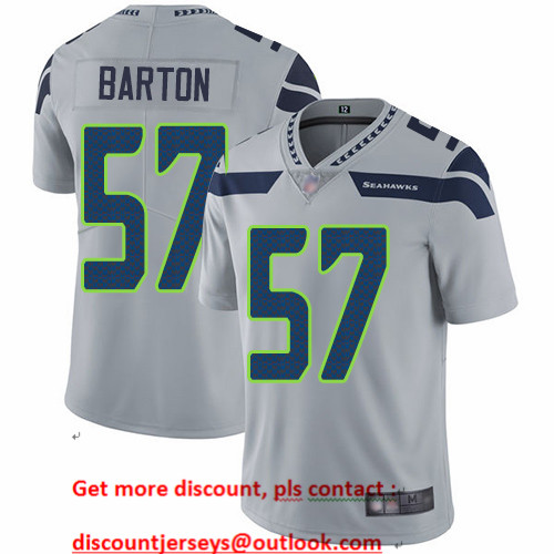 Seahawks #57 Cody Barton Grey Alternate Men's Stitched Football Vapor Untouchable Limited Jersey