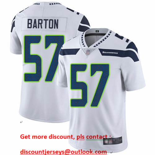 Seahawks #57 Cody Barton White Men's Stitched Football Vapor Untouchable Limited Jersey