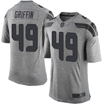 Nike Seahawks #49 Shaquem Griffin Gray Men's Stitched NFL Limited Gridiron Gray Jersey Nike Seahawks #49 Shaquem Griffin Gray Men's Stitched NFL Limited Gridiron Gray Jersey
