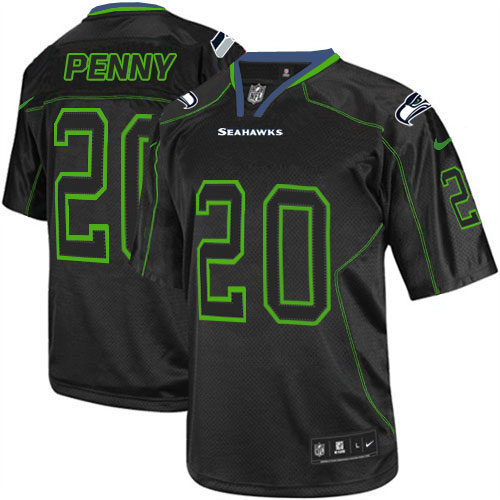 Nike Seahawks #20 Rashaad Penny Lights Out Black Men's Stitched NFL Elite Jersey Nike Seahawks #20 Rashaad Penny Lights Out Black Men's Stitched NFL Elite Jersey