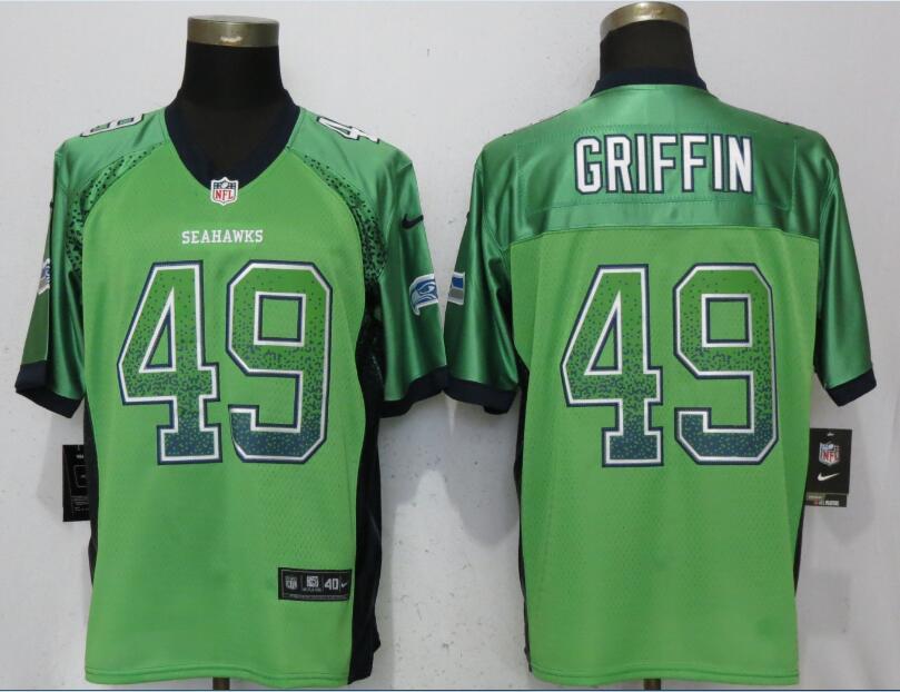 Nike Seahawks #49 Shaquill Griffin Green Drift Fashion Elite Jersey Nike Seahawks #49 Shaquill Griffin Green Drift Fashion Elite Jersey