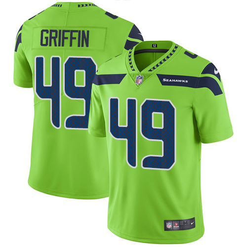 Nike Seahawks #49 Shaquem Griffin Green Men's Stitched NFL Limited Rush Jersey Nike Seahawks #49 Shaquem Griffin Green Men's Stitched NFL Limited Rush Jersey