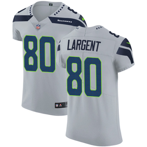 Nike Seahawks #80 Steve Largent Grey Alternate Men's Stitched NFL Vapor Untouchable Elite Jersey Nike Seahawks #80 Steve Largent Grey Alternate Men's Stitched NFL Vapor Untouchable Elite Jersey