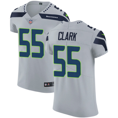 Nike Seahawks #55 Frank Clark Grey Alternate Men's Stitched NFL Vapor Untouchable Elite Jersey Nike Seahawks #55 Frank Clark Grey Alternate Men's Stitched NFL Vapor Untouchable Elite Jersey