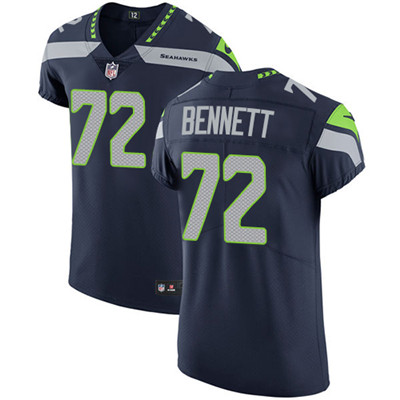 Nike Seahawks #72 Michael Bennett Steel Blue Team Color Men's Stitched NFL Vapor Untouchable Elite Jersey Nike Seahawks #72 Michael Bennett Steel Blue Team Color Men's Stitched NFL Vapor Untouchable Elite Jersey