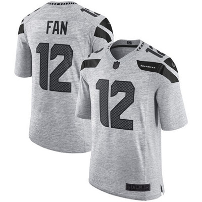 Nike Seahawks #12 Fan Gray Men's Stitched NFL Limited Gridiron Gray II Jersey Nike Seahawks #12 Fan Gray Men's Stitched NFL Limited Gridiron Gray II Jersey