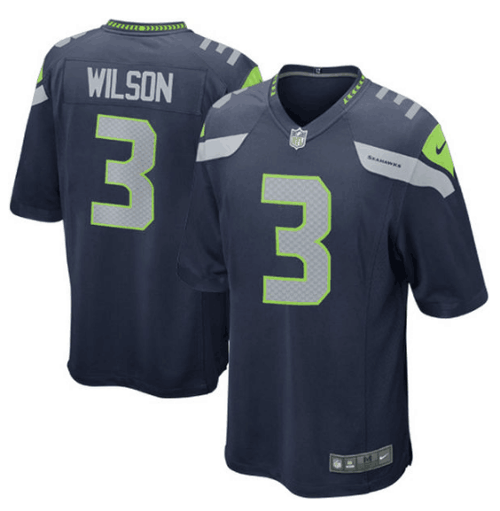 Seattle Seahawks Russell Wilson #3 Nike Game Jersey - College Navy Seattle Seahawks Russell Wilson #3 Nike Game Jersey - College Navy