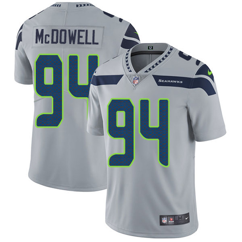 Nike Seahawks #94 Malik McDowell Grey Alternate Men's Stitched NFL Vapor Untouchable Limited Jersey Nike Seahawks #94 Malik McDowell Grey Alternate Men's Stitched NFL Vapor Untouchable Limited Jersey