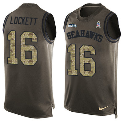 Nike Seahawks #16 Tyler Lockett Green Men's Stitched NFL Limited Salute To Service T Nike Seahawks #16 Tyler Lockett Green Men's Stitched NFL Limited Salute To Service T