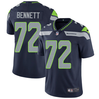 Nike Seahawks #72 Michael Bennett Steel Blue Team Color Men's Stitched NFL Vapor Untouchable Limited Jersey Nike Seahawks #72 Michael Bennett Steel Blue Team Color Men's Stitched NFL Vapor Untouchable Limited Jersey