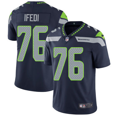 Nike Seahawks #76 Germain Ifedi Steel Blue Team Color Men's Stitched NFL Vapor Untouchable Limited Jersey Nike Seahawks #76 Germain Ifedi Steel Blue Team Color Men's Stitched NFL Vapor Untouchable Limited Jersey