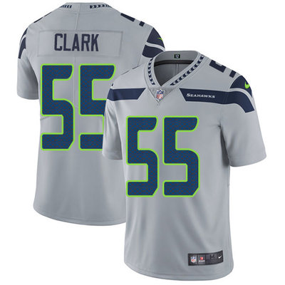 Nike Seahawks #55 Frank Clark Grey Alternate Men's Stitched NFL Vapor Untouchable Limited Jersey Nike Seahawks #55 Frank Clark Grey Alternate Men's Stitched NFL Vapor Untouchable Limited Jersey