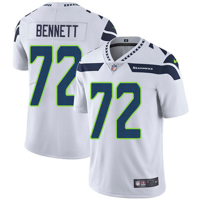 Nike Seahawks #72 Michael Bennett White Men's Stitched NFL Vapor Untouchable Limited Jersey Nike Seahawks #72 Michael Bennett White Men's Stitched NFL Vapor Untouchable Limited Jersey
