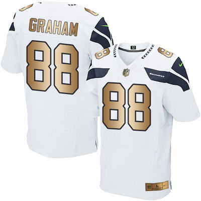 Nike Seahawks #88 Jimmy Graham White Men's Stitched NFL Elite Gold Jersey Nike Seahawks #88 Jimmy Graham White Men's Stitched NFL Elite Gold Jersey